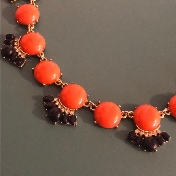 Orange and Navy Statement Necklace - Picture 3 of 3